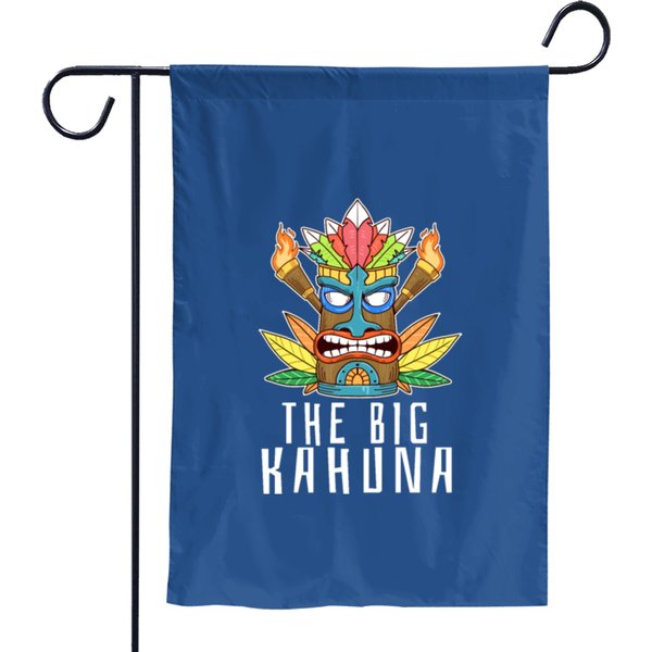Cool The Big Kahuna Tiki Gift Design Hawaiian Garden Flags-image