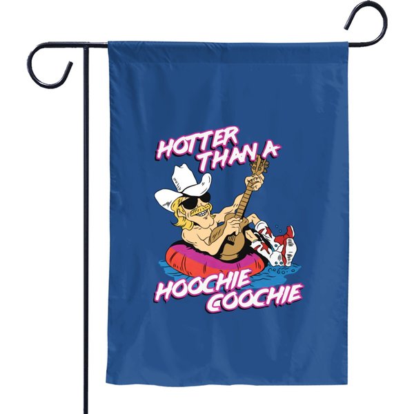 Hotter Than A Hoochie Coochie Vintage Style Garden Flags, Alan Jackson Garden Flags-image