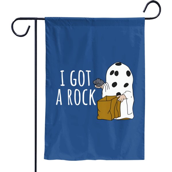 I Got A Rock Garden Flags, Charlie Brown Halloween Garden Flags