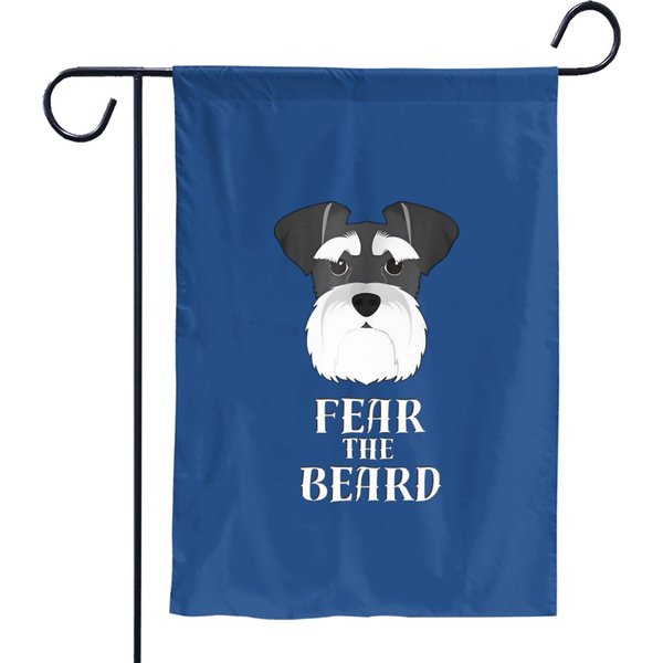 Funny Schnauzer Fear Beard Gift Garden Flags