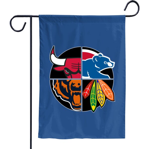 Northside Chicago Sports Teams Garden Flags-image