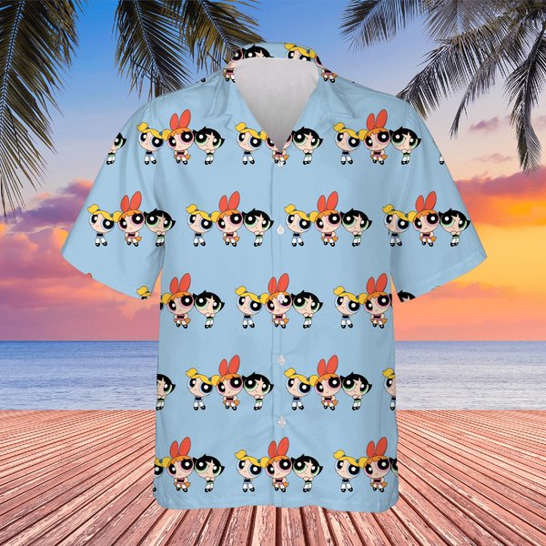Powerpuff Girls 90S Cartoon Superhero Characters Hawaiians-image