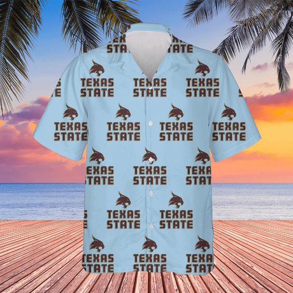 Texas State University Bobcats Stacked Logo Hawaiians-image