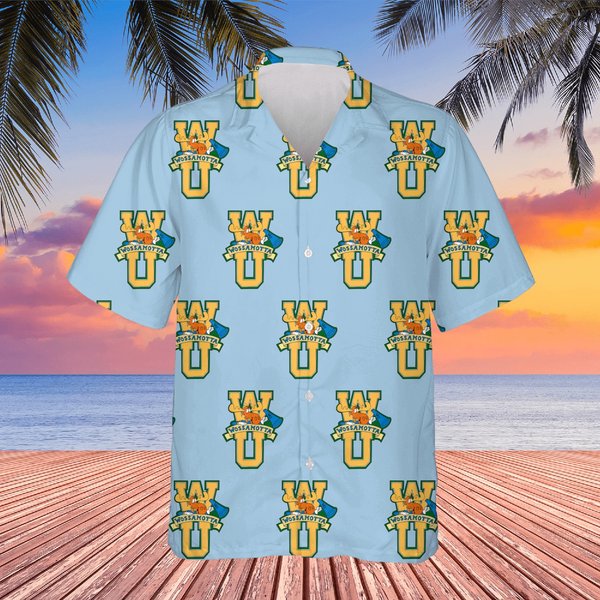Rocky And Bullwinkle Wossamotta U Logo Graphic Hawaiians-image