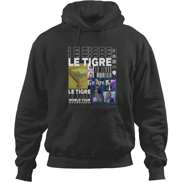 Le Tigre Music Hoodies, Vintage Le Tigre World Tour 2023 Album V1 90S Graphic Hoodies-image