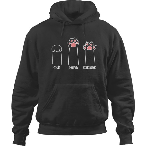 Rock Paper Scissors Cat Paw Hoodies-image