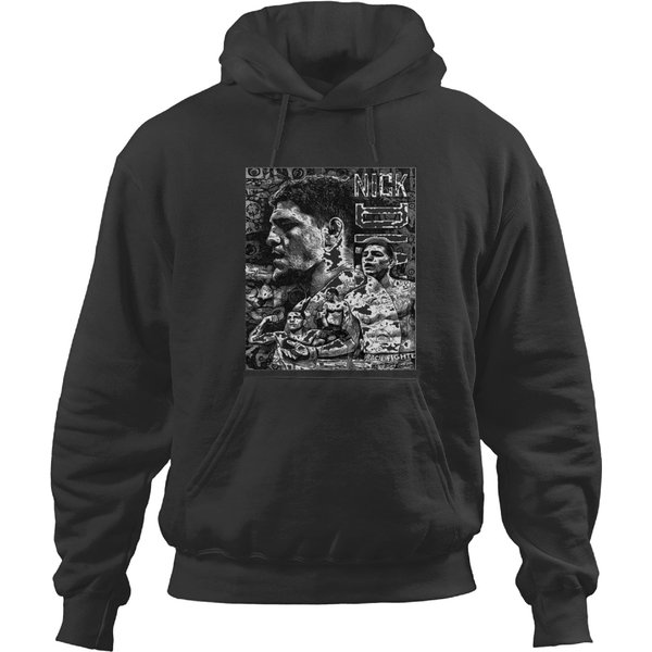 Nick Diaz Black And White Hoodies-image