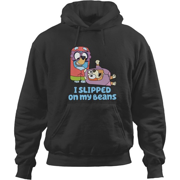 I Slipped On My Beans Hoodies, B.lu.ey Birthday Hoodies, Blue Dog Hoodies