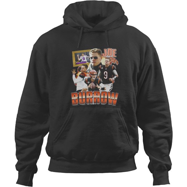 Joe Burrow Vintage 90S Style Hoodies, Cincinnati Football Hoodies, Joe Burrow Hoodies-image