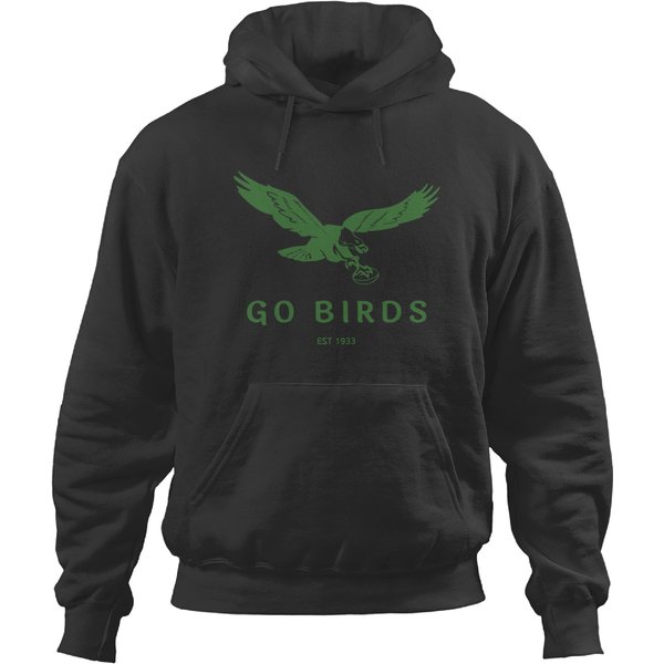 Go Birds Vintage Eagles Crewneck, Philly Football Hoodies-image