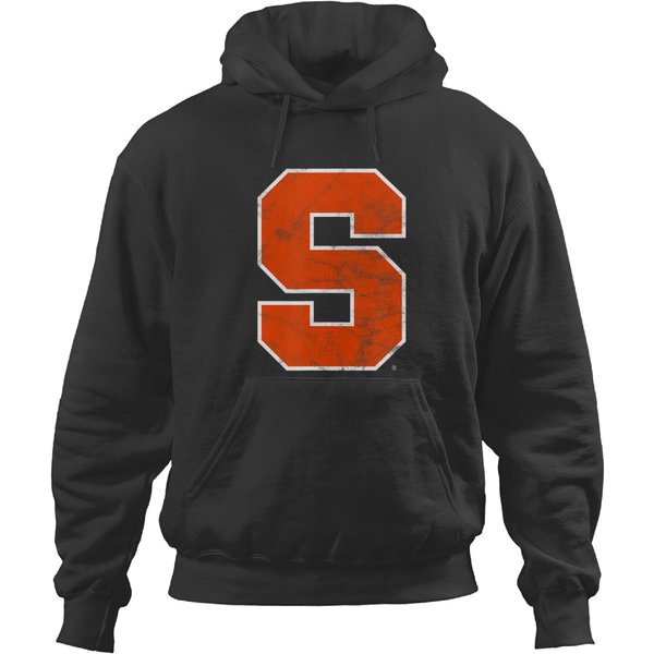 Syracuse Universiy Orange Primary Logo Disressed Shir Hoodies-image