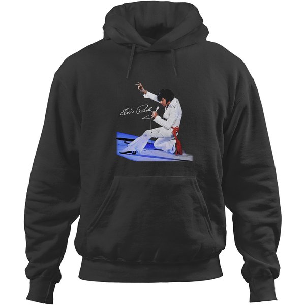 Rare Elvis Presley Elvis In Concert 90S Gift For Fan Black All Size Hoodies-image