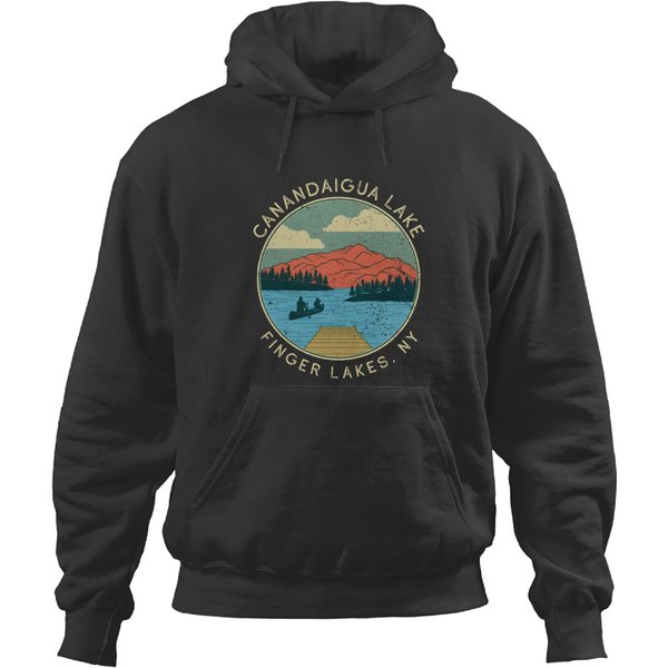 Finger Lakes Ny New York Canandaigua Lake Print Hoodies-image