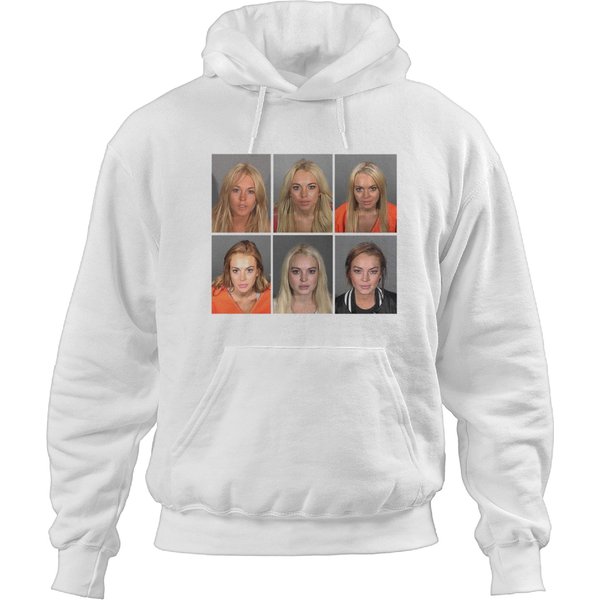 Lindsay Lohan Mugshot Hoodies | Lindsay Lohan Hoodies-image