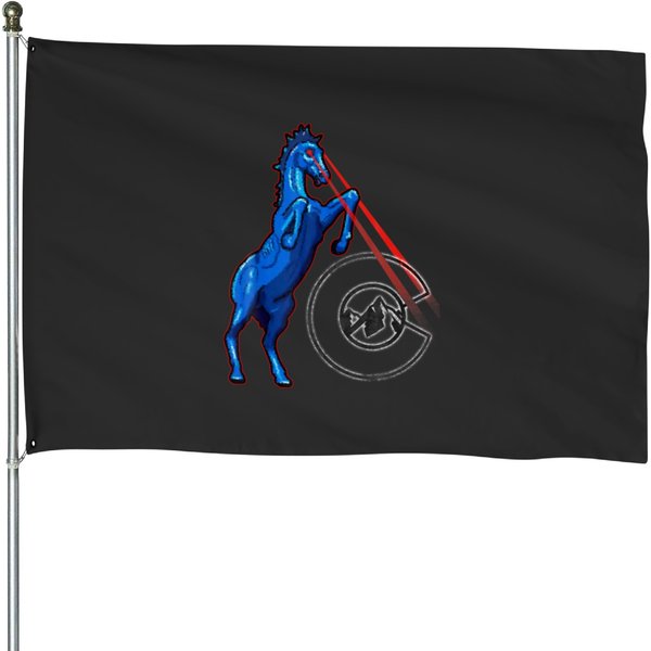 Blucifer - Denver Airport Creepy Horse House Flags-image