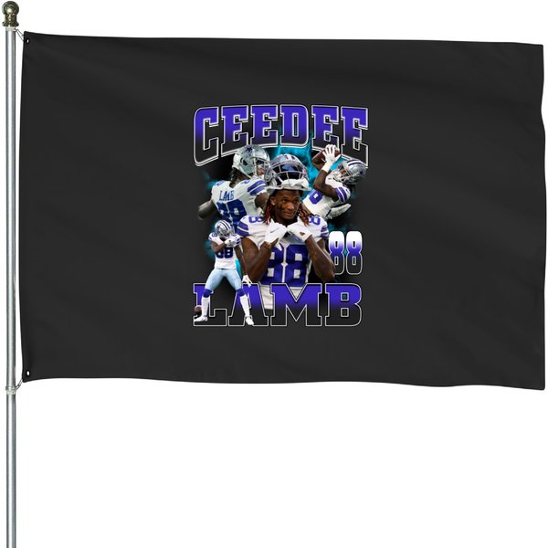 Ceedee Lamb Vintage Style 90S / Dallas Texas Football Team House Flags-image