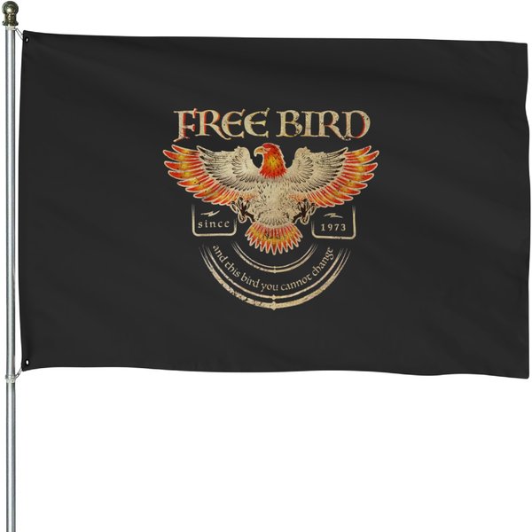 Free Bird Eagle Since 1973 House Flags, Lynyrd Skynyrd Free Bird House Flags-image