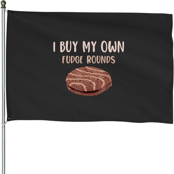 Funny I Buy My Own Fudge Rounds Vintage Fudge Rounds House Flags-image