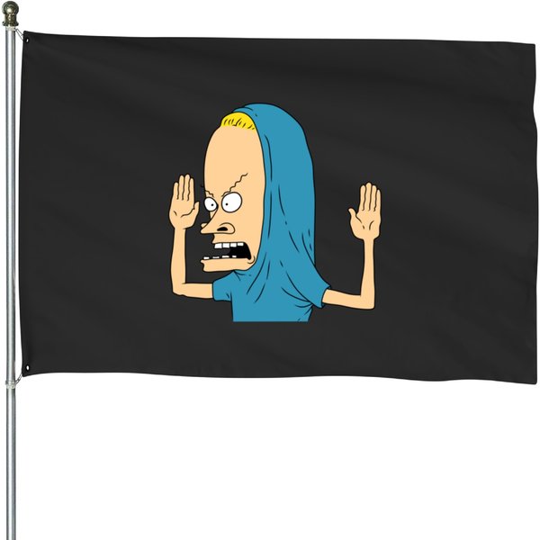 Movie Beavis And Butthead Real Life Cornholio Around The Christmas Tree House Flags-image