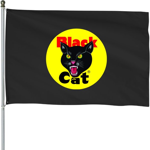 Black Cat Fireworks Premium House Flags-image