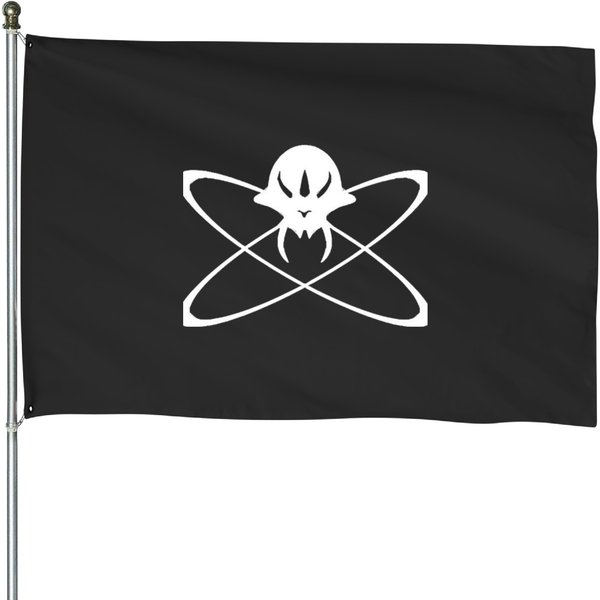 Spaced Out Jolly Roger House Flags-image
