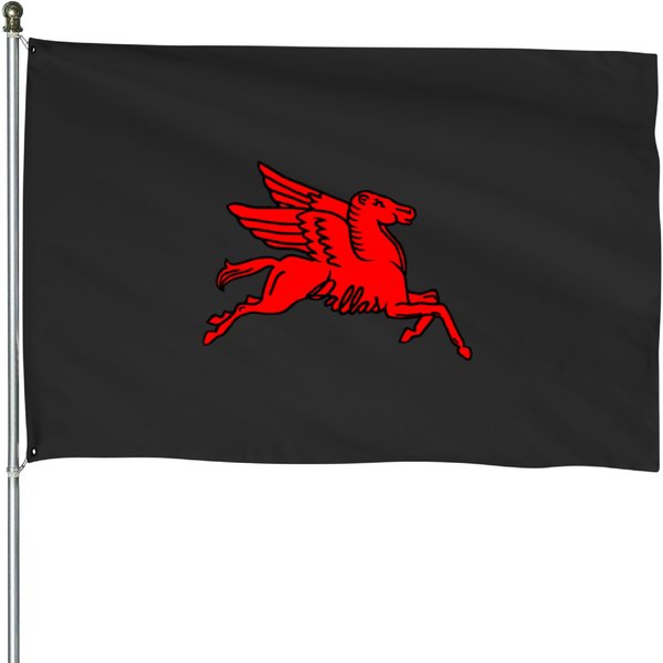 Red Pegasus Dallas Texas House Flags-image