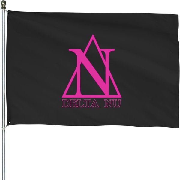 Delta Nu Fitted V-Neck Delta Nu Fitted V-Neck House Flags-image