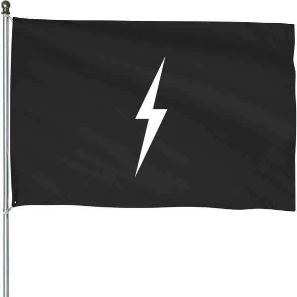 Simple Lightning Bolt In White House Flags House Flags-image