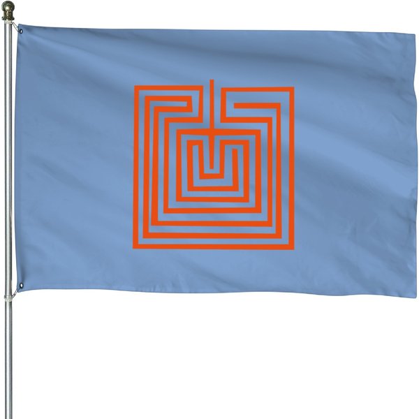 Mother Earth Or Maze - Hopi Native American Symbol House Flags-image