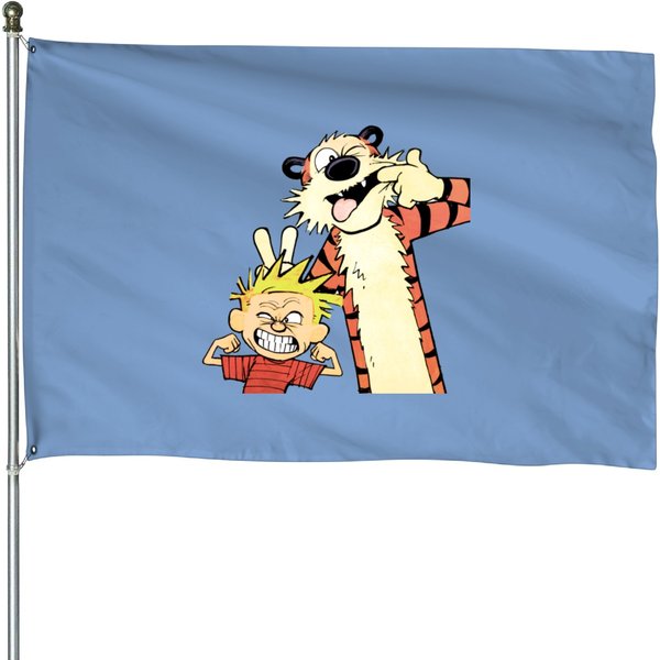 Calvin And Hobbes Bill Watterson House Flags-image