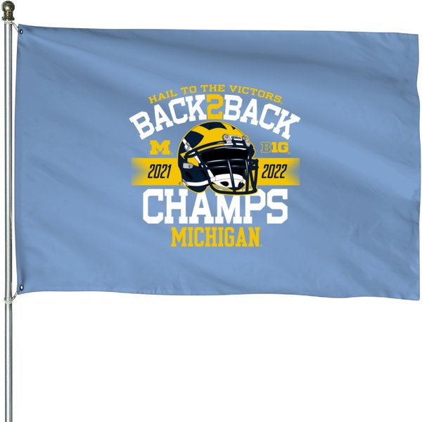 Michigan Back-To-Back Big Ten Championship 2022 House Flags-image