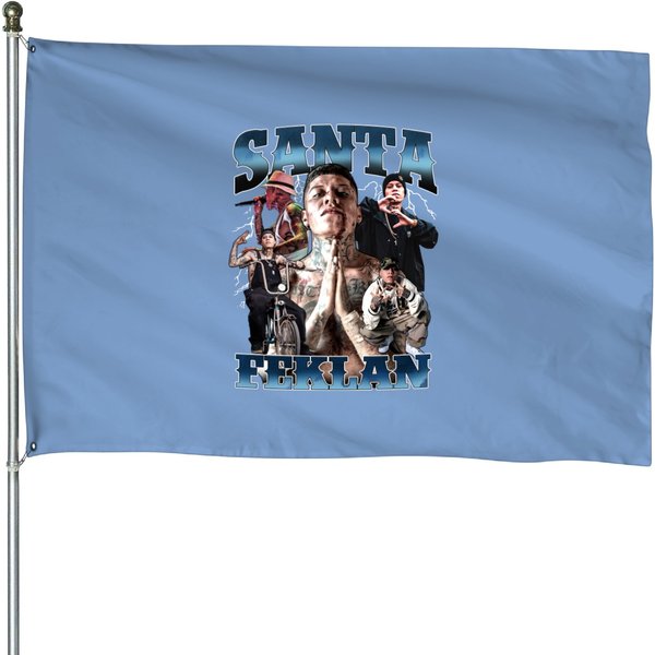 Santa Fe Klan Vintage Look House Flags Playera Regional Mexicano Santa Fe Klan T- House Flags-image