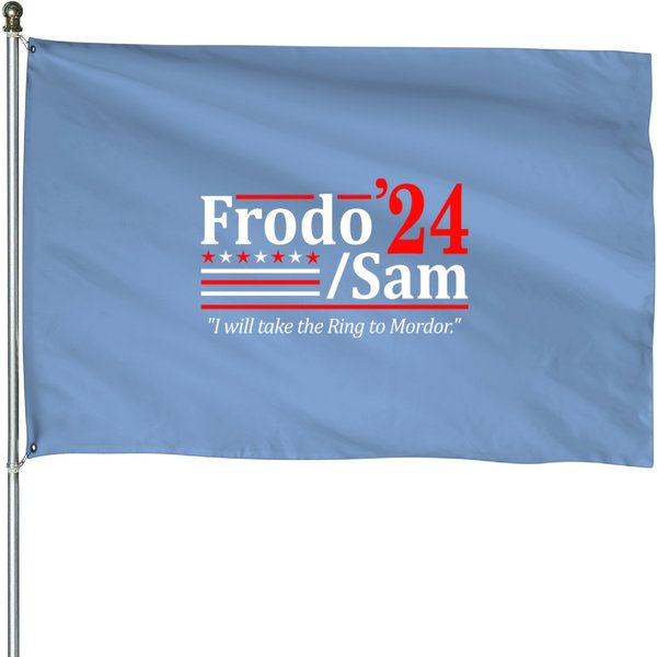 Frodo And Sam '24 - Election Funny Hobbits Humor House Flags - Xs-6X - Soft Blend Adult Unisex Soft House Flags-image