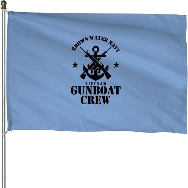 Brown Water Navy - Gunboat Crew (Subdued) - Navy Pbr Vietnam - House Flags-image