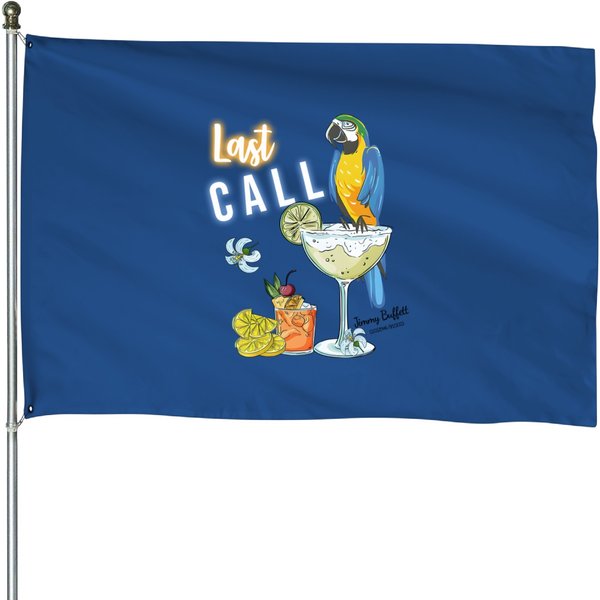 Jimmy Buffett Memorial House Flags, Last Call, Jimmy Buffett Fan Gift, Parrothead Island-image