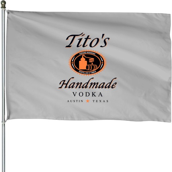 Tito's Handmade Vodka House Flags, Austin Texas, Drinking Lovers House Flags, Tito Handmade-image
