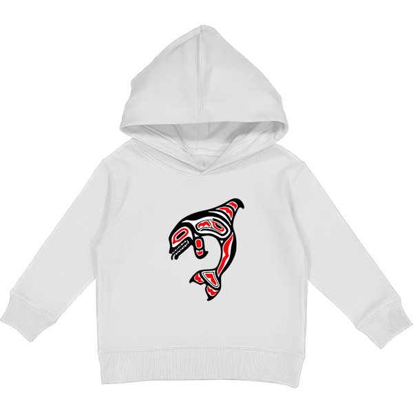 Orca Killer Whale Pacific Northwest Native America Kids Pullover Hoodies-image