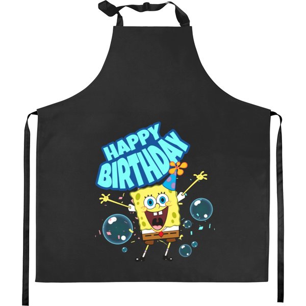 Sponge Bob Squarepants Happy Birthday Bubbles Kitchen Aprons-image