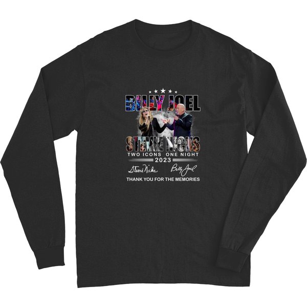 Billy Joel Stevie Nick Two Icons One Night Long Sleeves, Billy Joel Long Sleeves-image