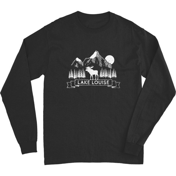 Lake Louise Canada Banff Mountain Moose Gift Lake Long Sleeves-image