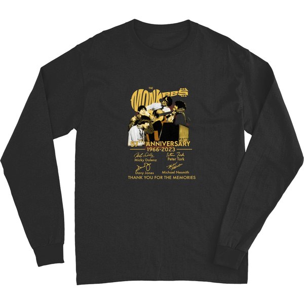 The Monkees 57Th Anniversary 1966-2023 Signatures Long Sleeves, The Monkees Long Sleeves Fan Gifts-image