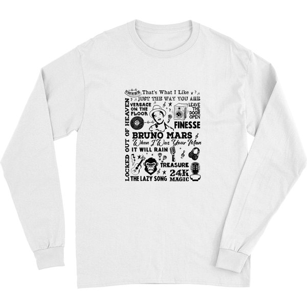 Bruno Mars Inspired Long Sleeves - Music Lover Gift-image