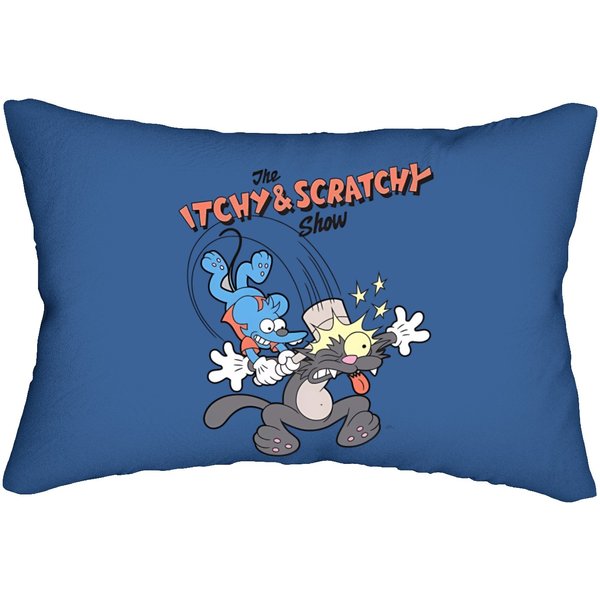 The Simpsons Itchy & Scratchy Hammer Show Lumbar Pillows, The Simpsons Lumbar Pillows