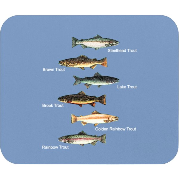 Types Of Trout Fish Species Collection Fishing Mouse Pads-image