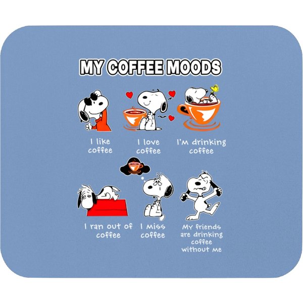 My Coffee Moods Snoopy, Cute Mouse Pads-image