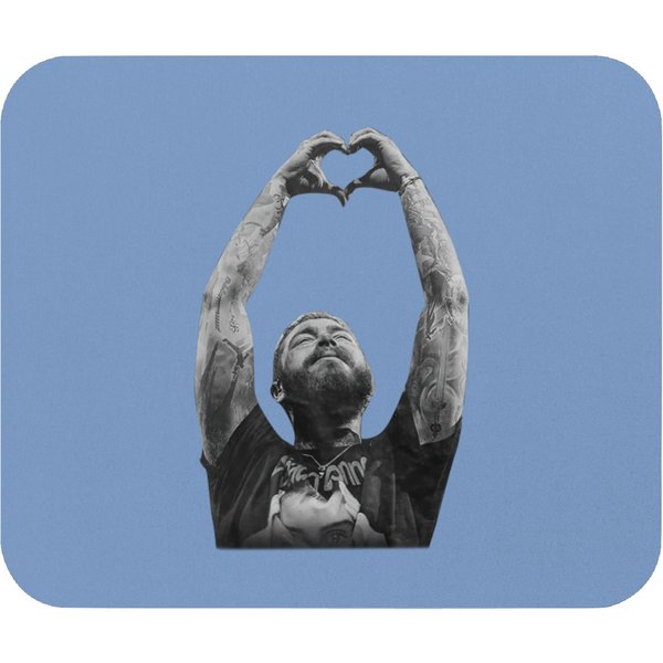 Post Malone Mouse Pads, Music Lover Mouse Pads, Graphic Concert Mouse Pads, Hip Hop Fan Gift, Vintage-image