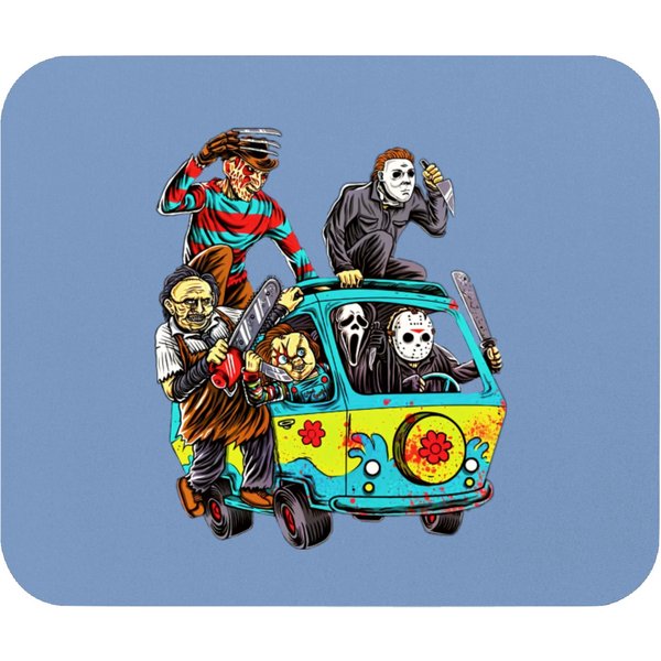 Horror Movie Mystery Machine Halloween Mouse Pads-image
