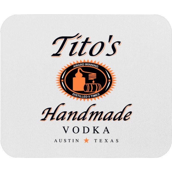 Tito's Handmade Vodka Mouse Pads, Austin Texas, Drinking Lovers Mouse Pads, Tito Handmade-image