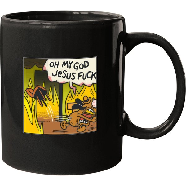 This Is Fine Dog Meme Mugs-image