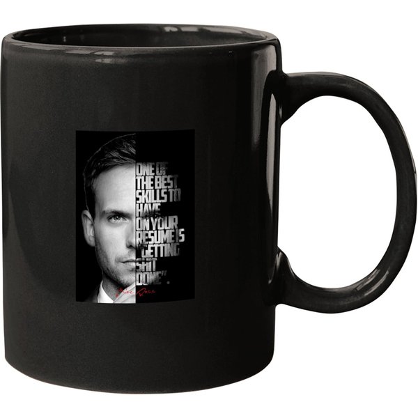 Black And White Mike Ross Quote Mugs
